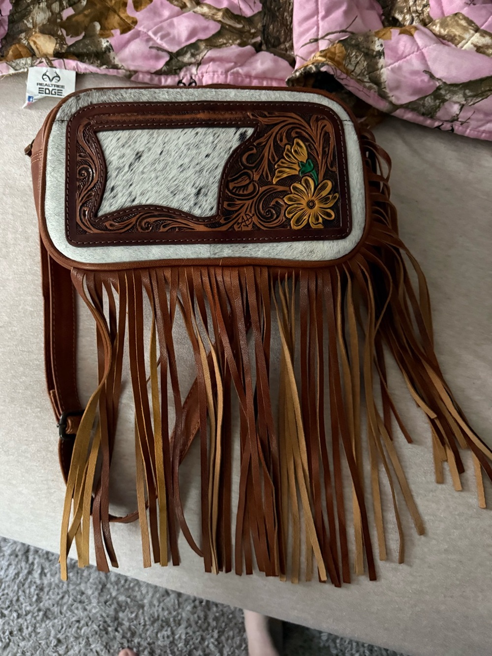 American Darling Genuine Leather Hair-on Hide Crossbody